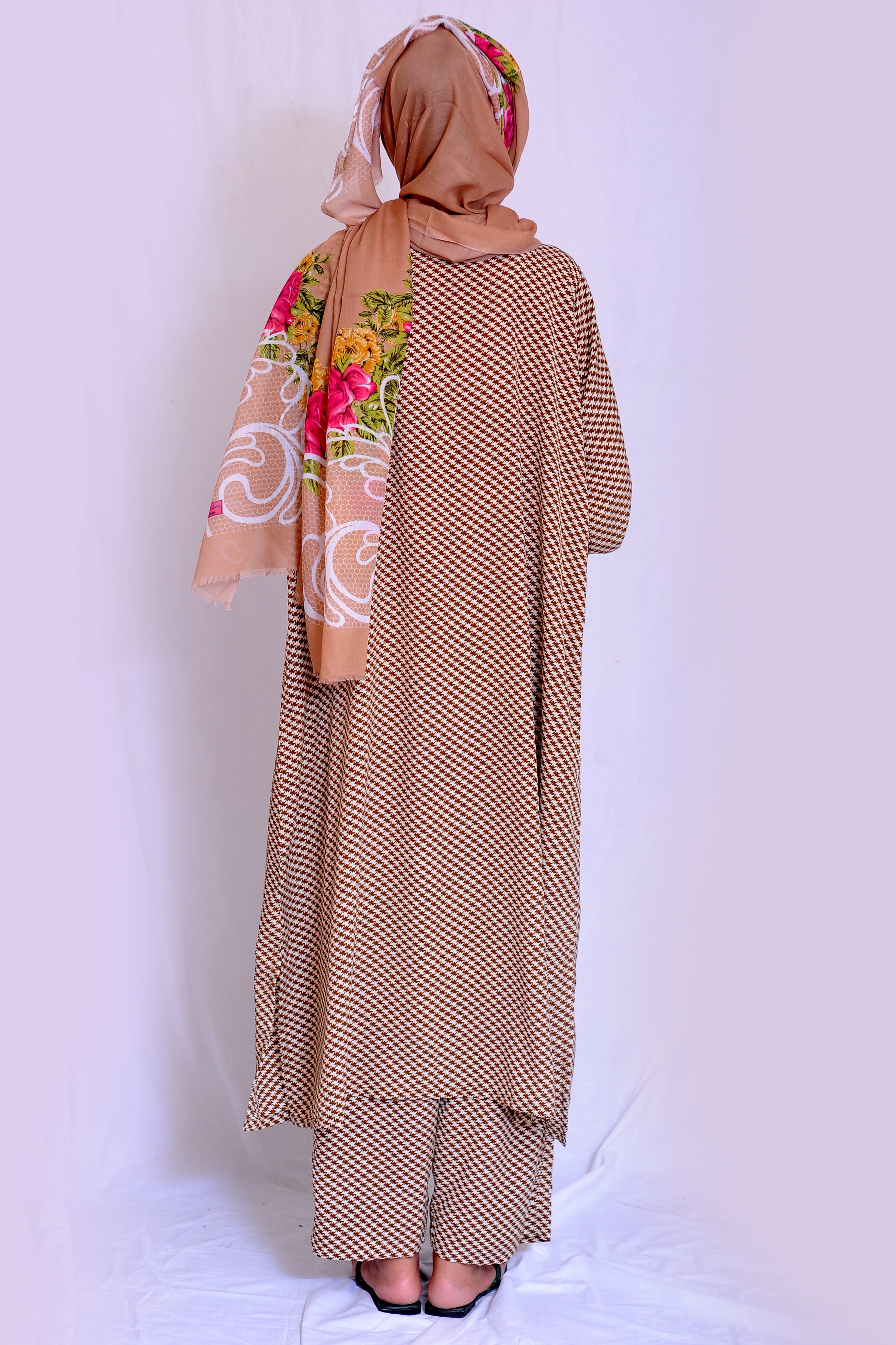 Long Mocha Printed Set