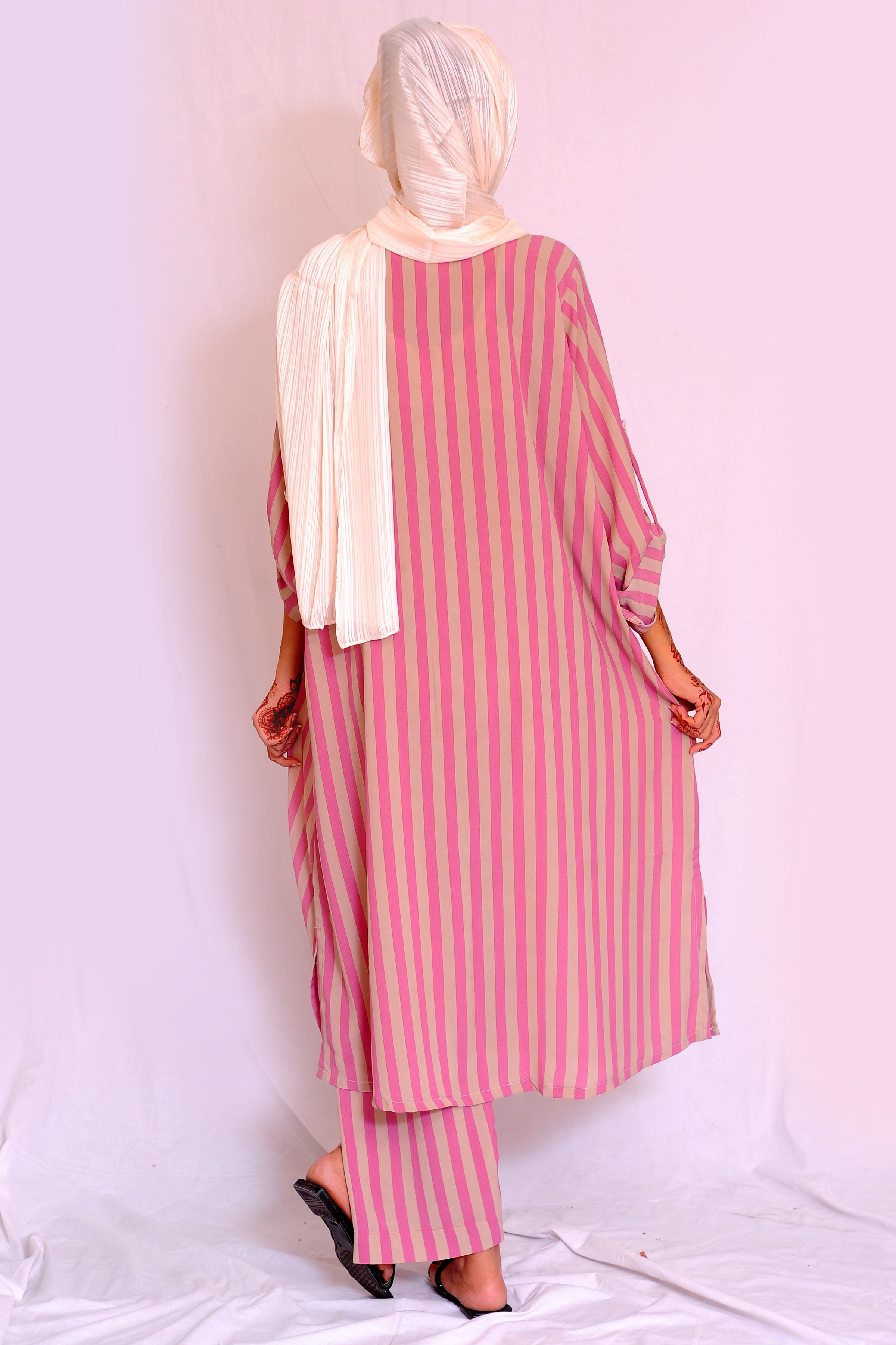 Long Pink Striped Set