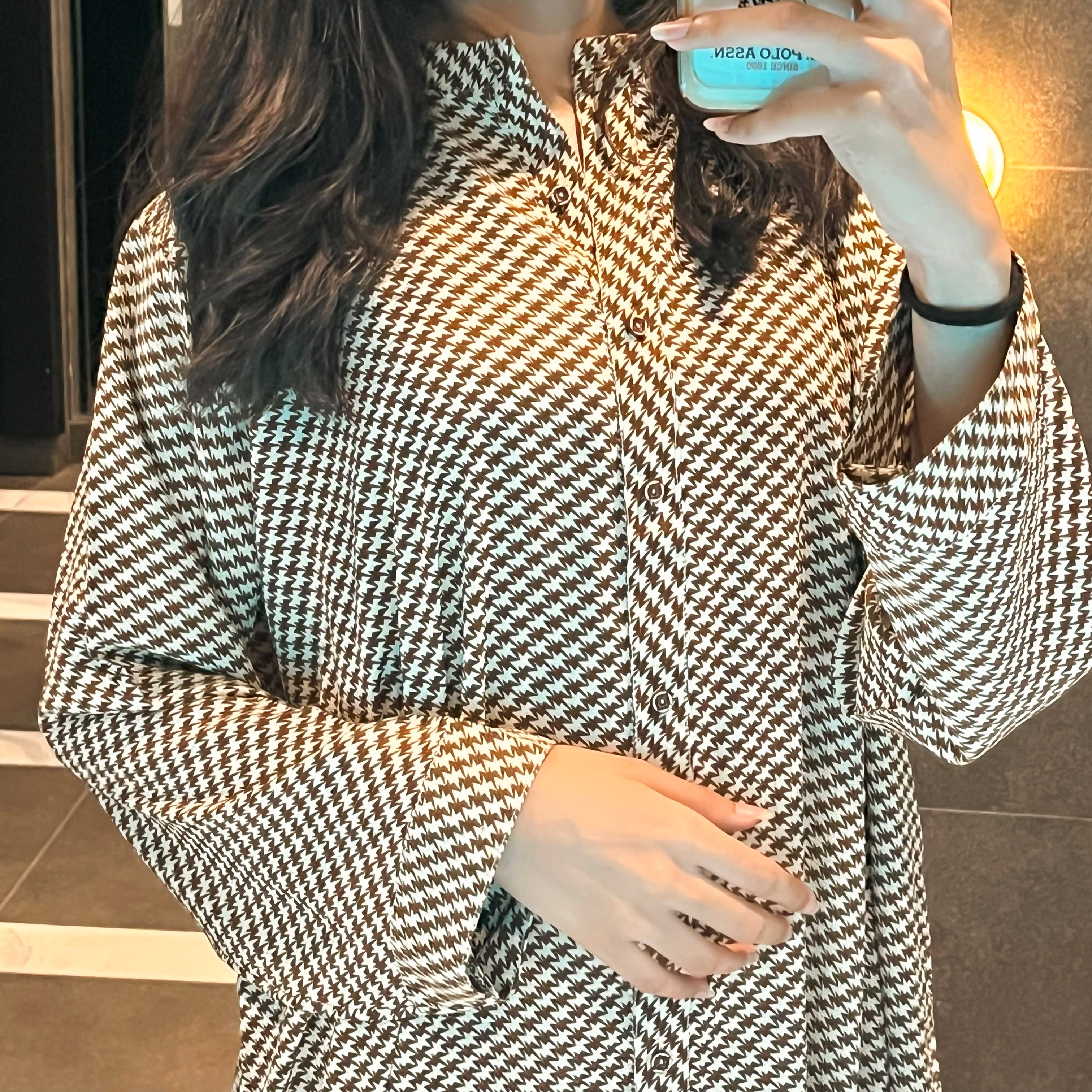 Long Mocha Printed Set