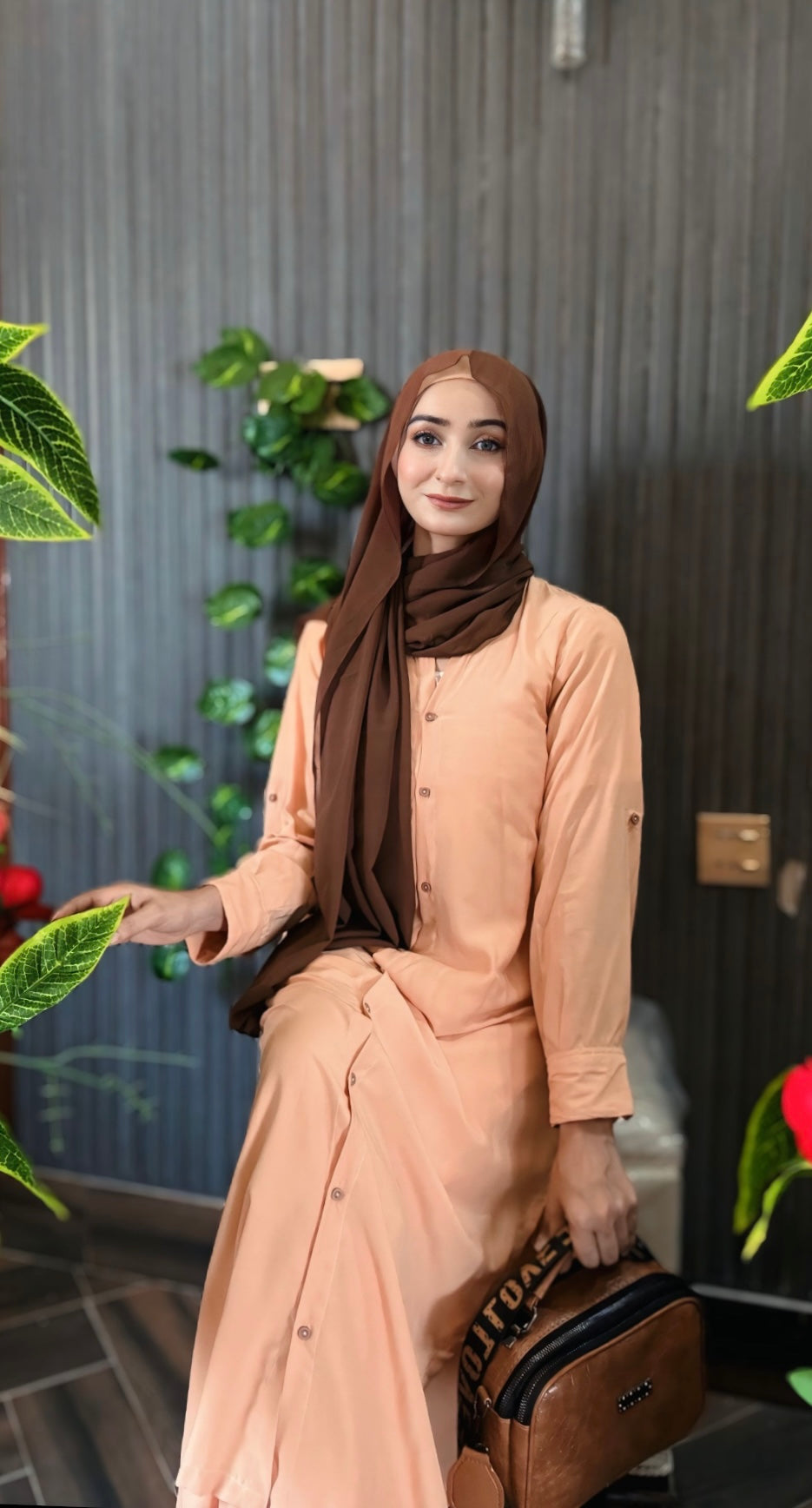 Peach Co-ords Set -Long