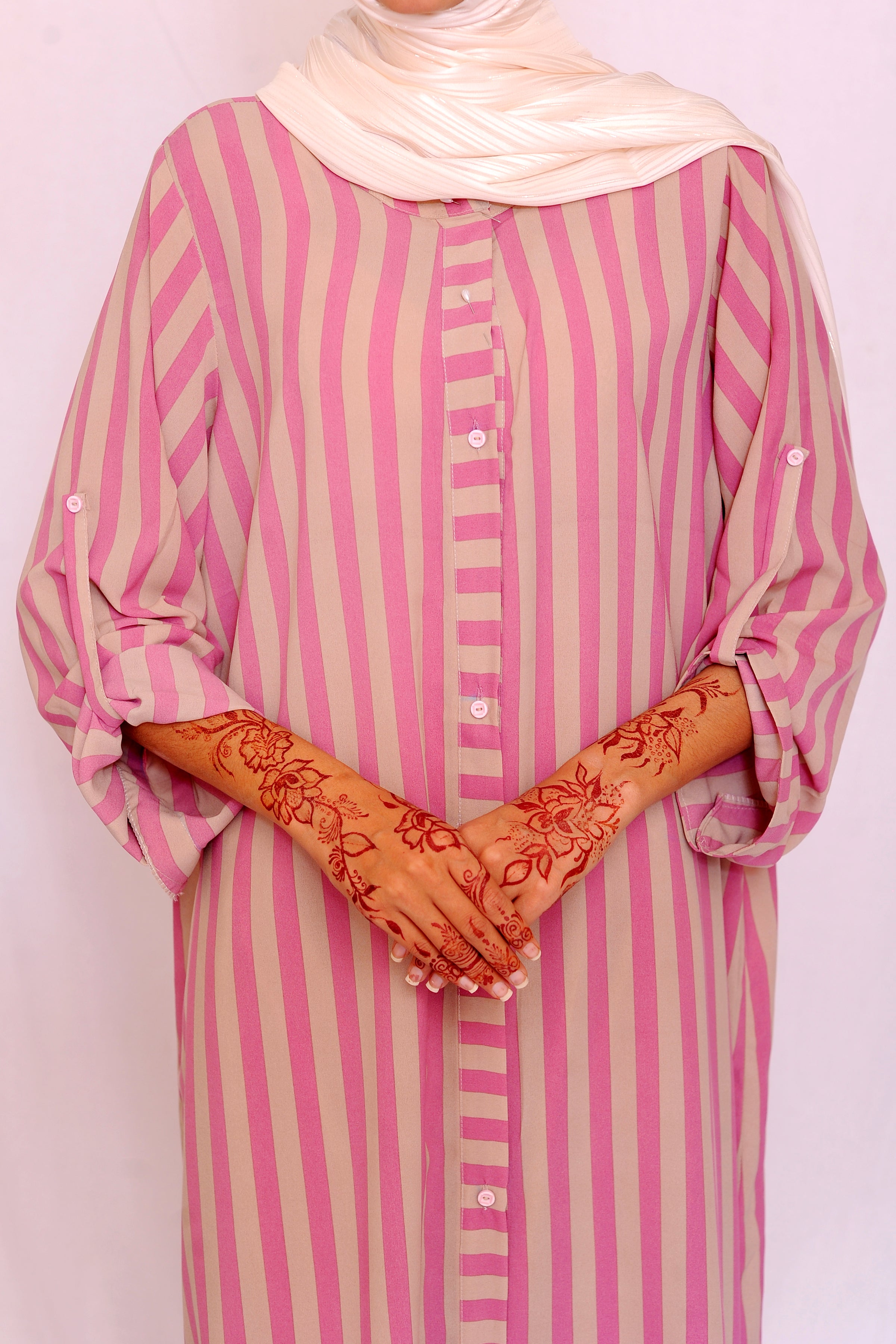 Long Pink Striped Set