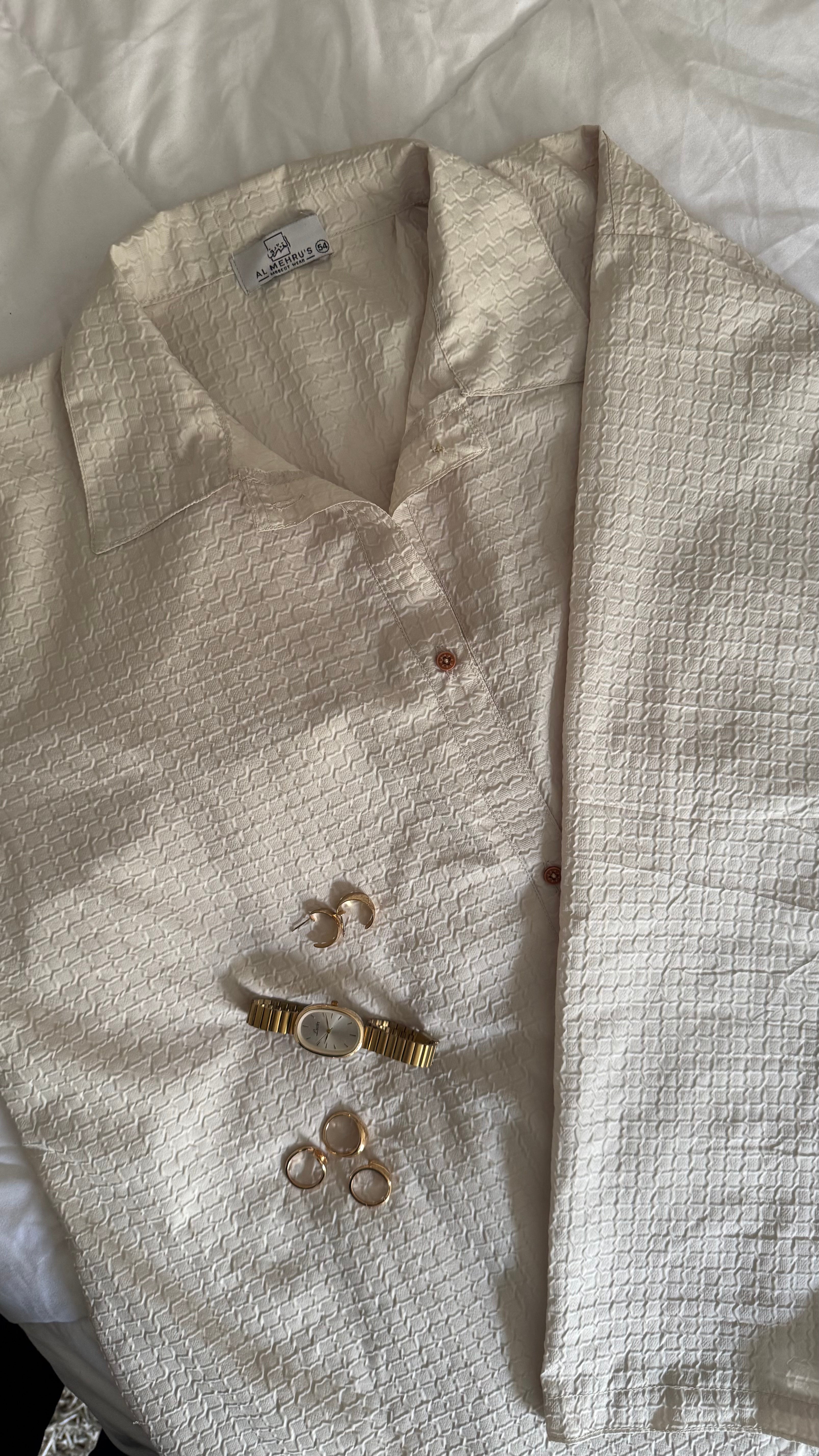 Button-down Dress Shirt-White