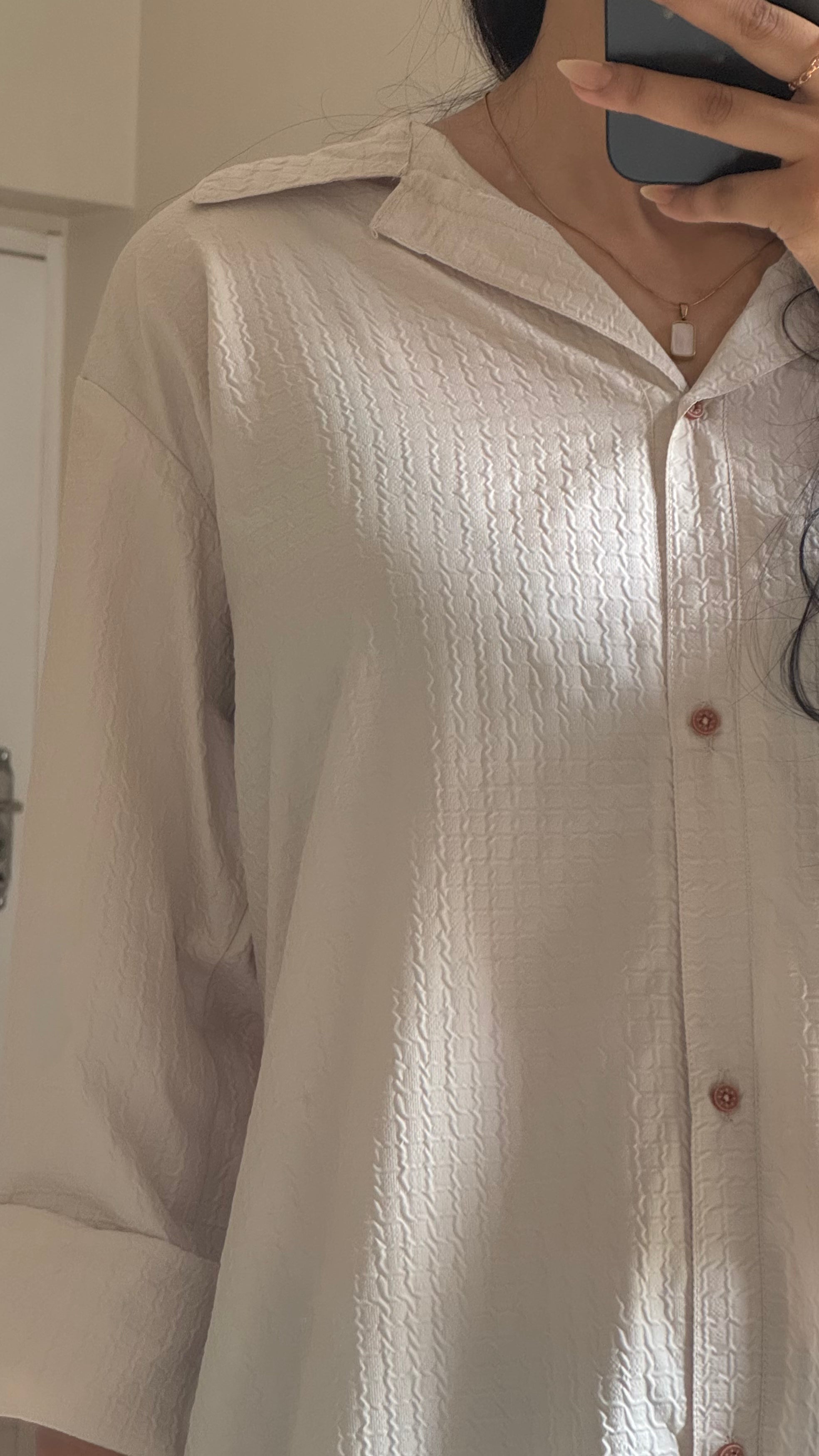 Button-down Dress Shirt-White