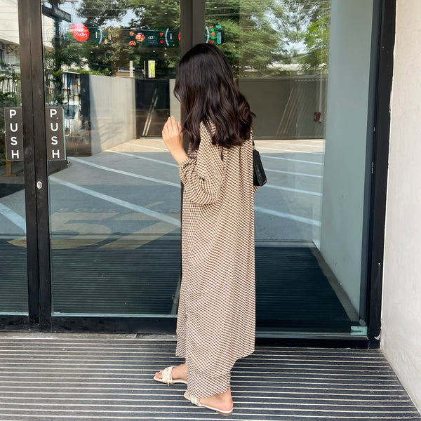 Long Mocha Printed Set