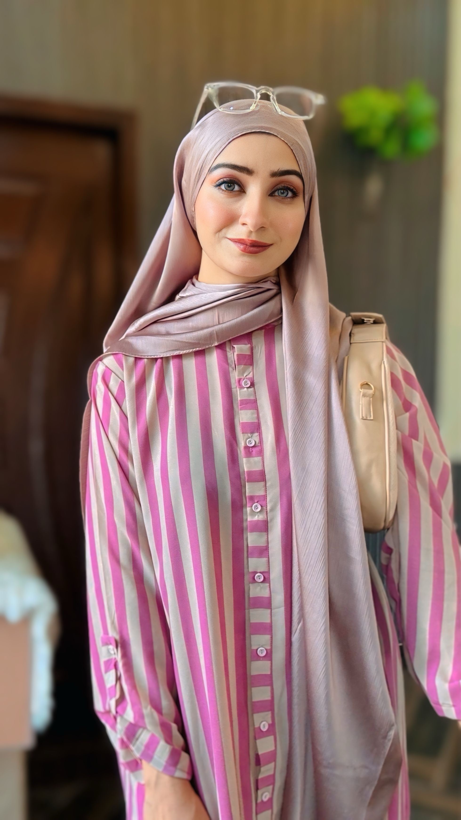 Long Pink Striped Set