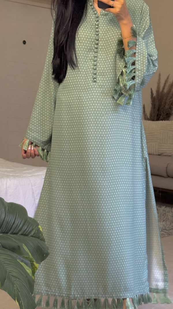 Green Polka Set - Long