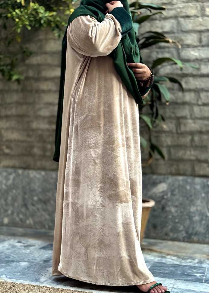 Sahra Velvet Abaya With Niqab Set